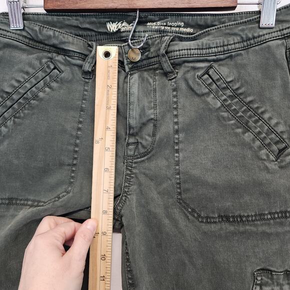 Mossimo High Rise Cargo Jeggings Size 28" Green Utility Military Gorp Indie - Picture 7 of 9